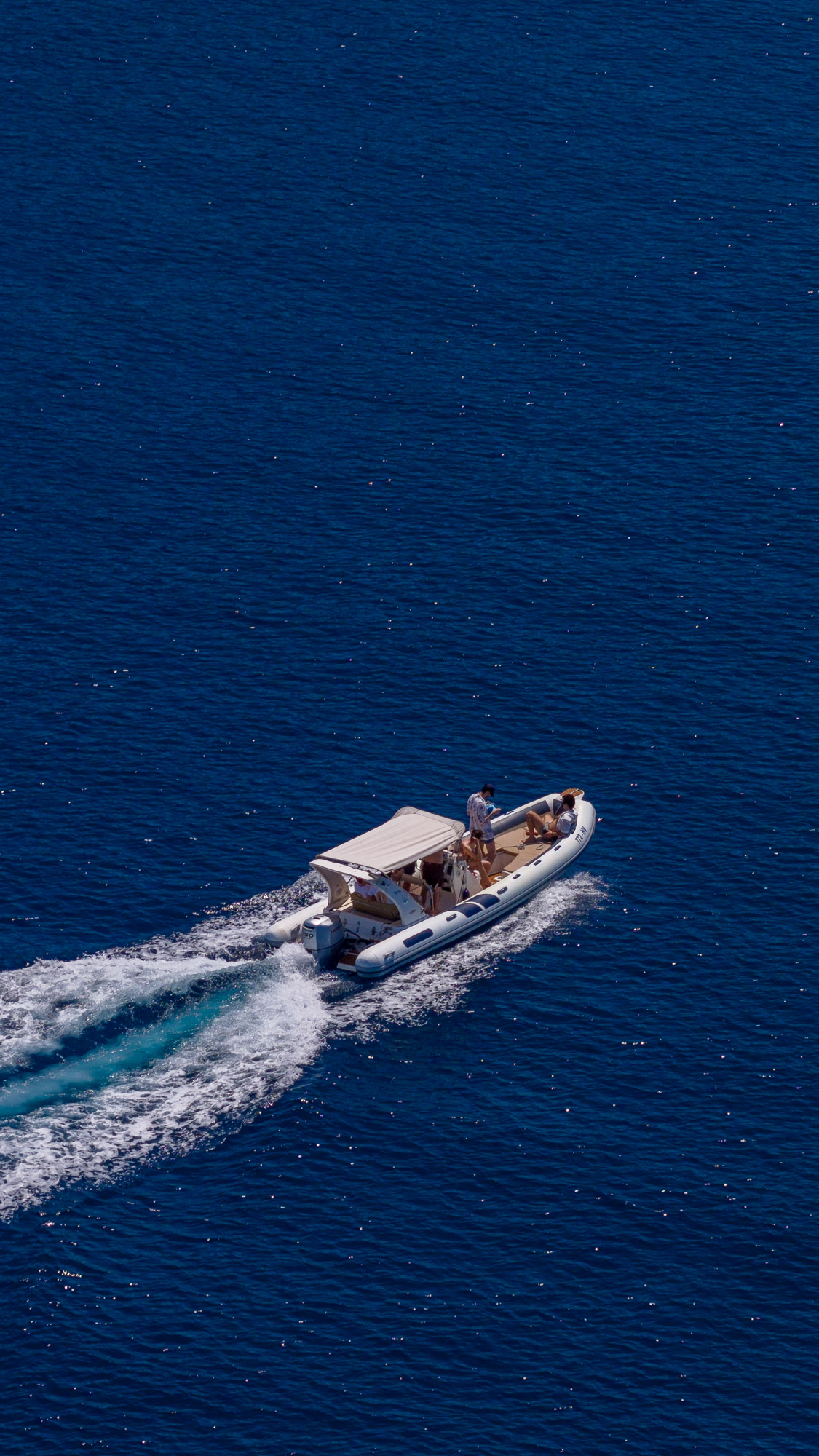 Speedboat on the Ždrilca channel Pakleni Islands - Hvar Croatia