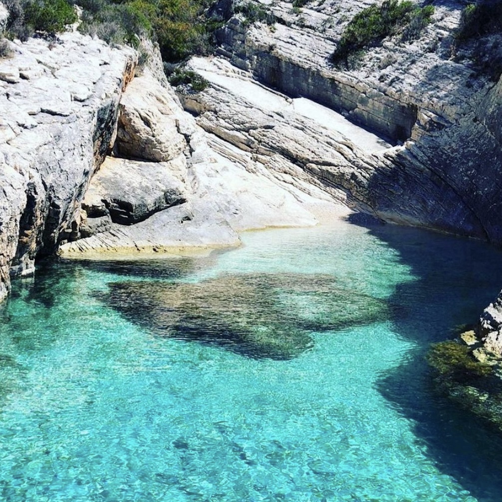 Blue Cave Biševo near Hvar — turquoise light inside the sea cave